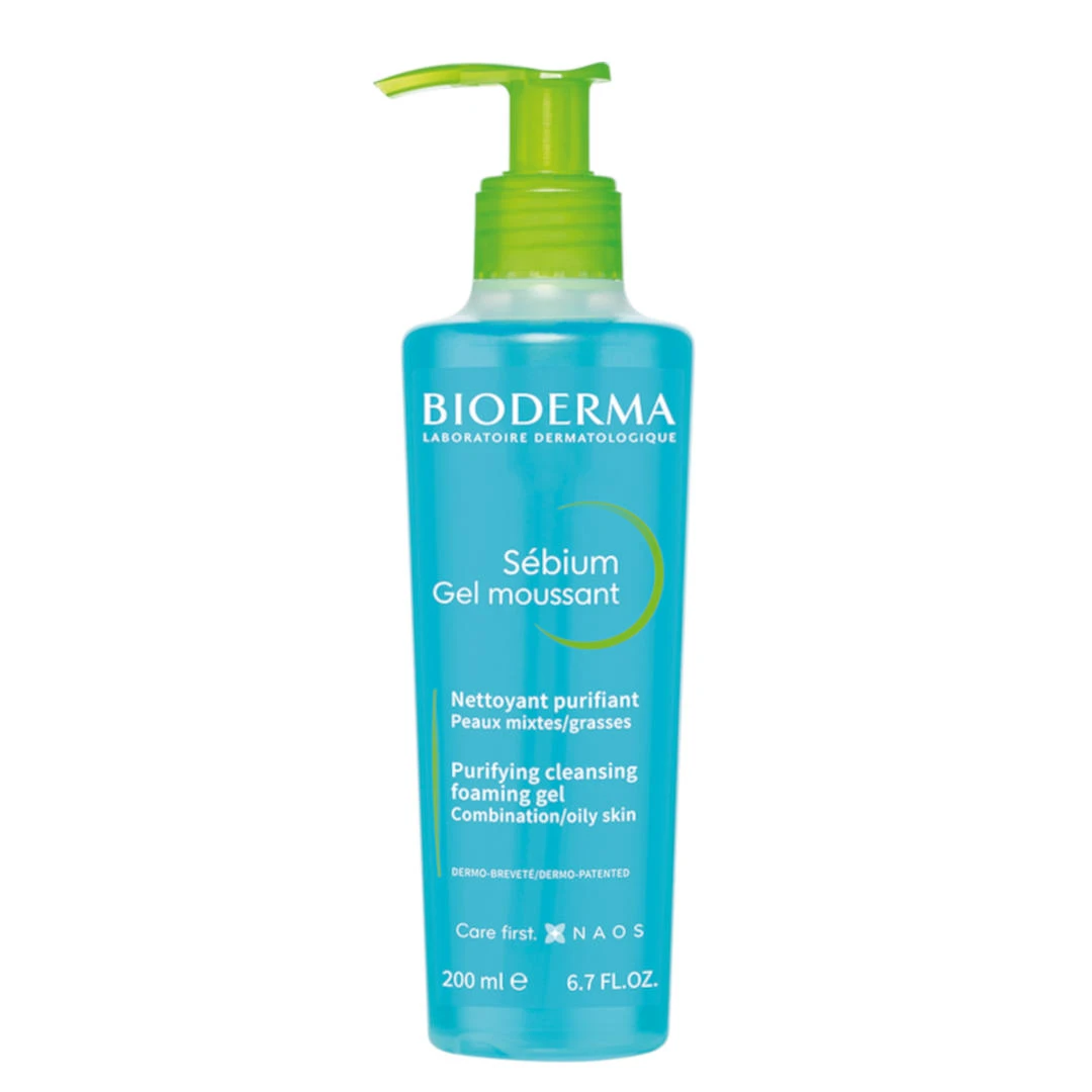 Bioderma Sebium Purifying Cleansing Gel For Combination To Oily Skin 200ml 2 Bioderma Sebium Purifying Cleansing Gel For Combination To Oily Skin 200ml - Image 2