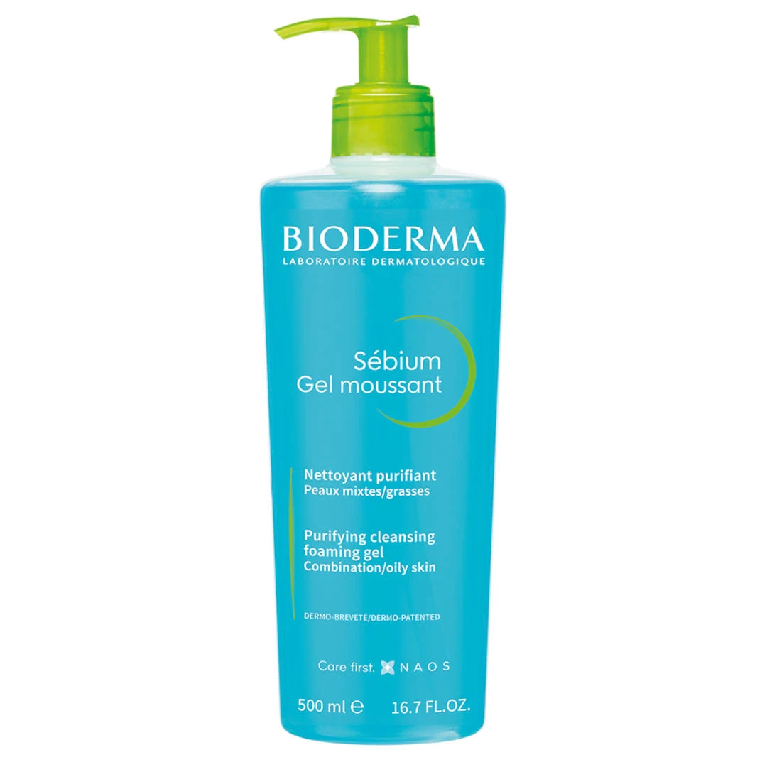 Bioderma Sebium Purifying Cleansing Gel For Combination To Oily Skin 500ml 2 Bioderma Sebium Purifying Cleansing Gel For Combination To Oily Skin 500ml - Image 2